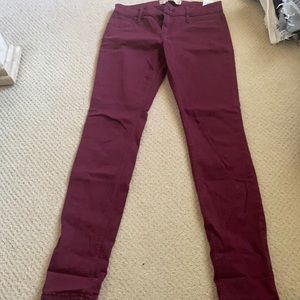 Burgundy skinny jeans